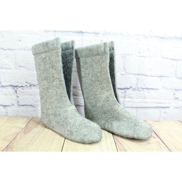 LL Bean Gray Wool Warm Replacement Boot Liner Inserts Size 2 - Picture 3 of 9